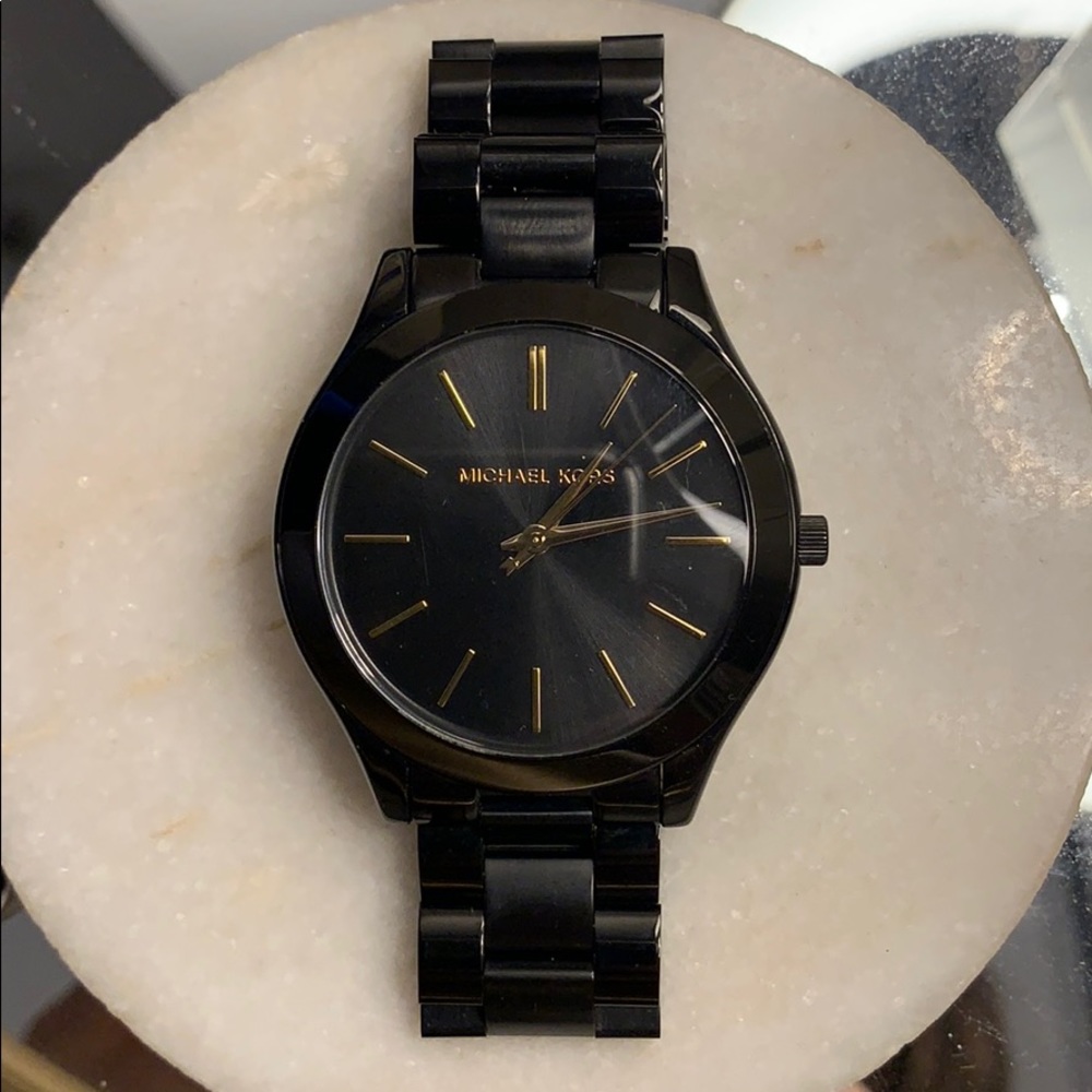 Barely worn black Michael Kors watch